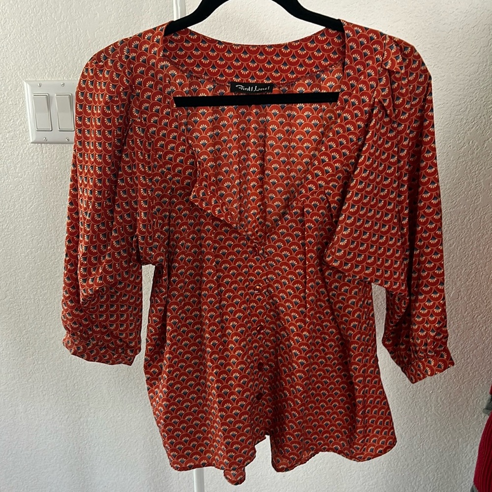 Silk feeling button down
